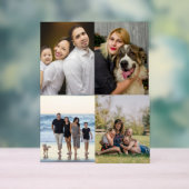 4 Family Photo Collage Custom Acrylschild (Neutral)