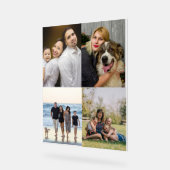 4 Family Photo Collage Custom Acrylschild (Winkel)