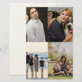  4 Family Photo Collage Custom Briefpapier (Vorne/Hinten)