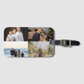 4 Family Photo Collage Custom Gepäckanhänger (Vorderseite (Horizontal))