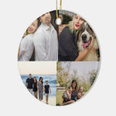  4 Family Photo Collage Custom Keramik Ornament (Links)