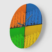 4 Farben Große Wanduhr (Winkel)