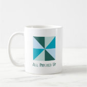 4-Farben-Pinwheel-Quiltblock mit benutzerdefiniert Kaffeetasse (Links)