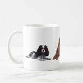 4 Farben unbekümmerten Königs Charles Spaniels. Kaffeetasse (Links)
