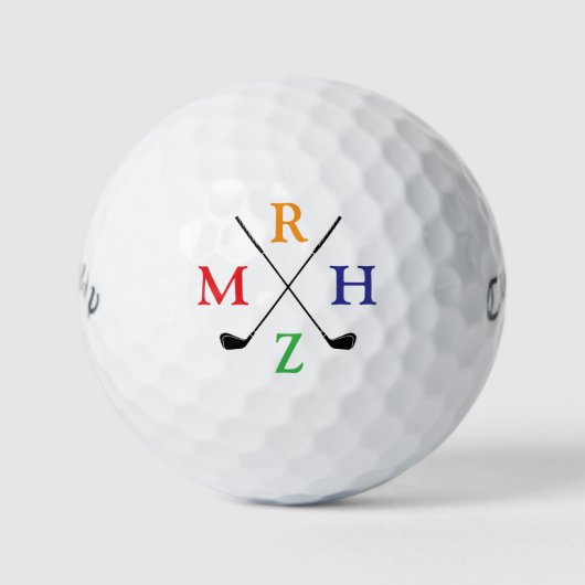 4-Farbige Initialen oder kurzer vier Buchstaben Na Golfball (Vorderseite)