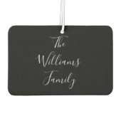 4 Favoritenfoto Collage Eleganter Skriptname Autolufterfrischer (Rückseite)