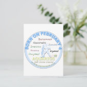4. Februar Geburtstag - Aquarius Postkarte (Stehend Vorderseite)