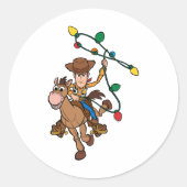 4 Forky Candy Cane Runder Aufkleber (Vorderseite)