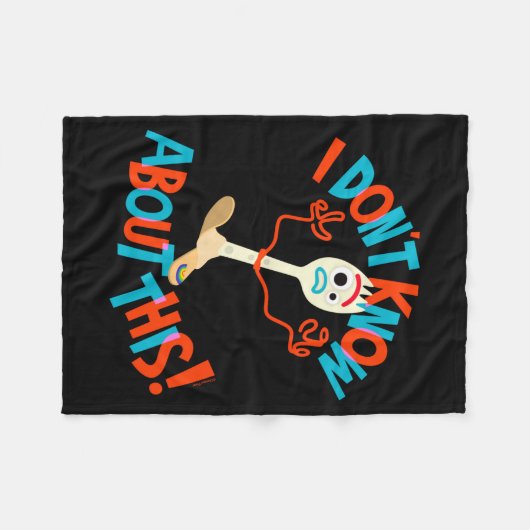 4 Forky I Dont Know About This  Fleecedecke (Vorderseite (Horizontal))