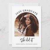 4 Foto (2 Seiten) Skript-Abschluss Anführungsarme Einladung (Vorderseite)