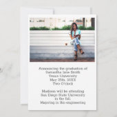 4 Foto (3+1) Abschluss Handschrift Ankündigung (Rückseite)