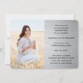 4 Foto Abschluss Collage Brushed Gray Ombre Ankündigung (Rückseite)