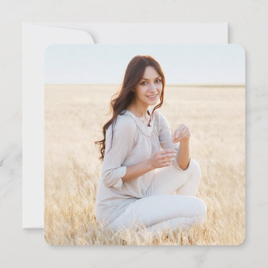 4 Foto Abschluss Collage Modern Green und Gold Ankündigung (Rückseite)