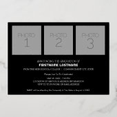 4 Foto Abschluss Goldfoto Grad Folieneinladung (Rückseite)