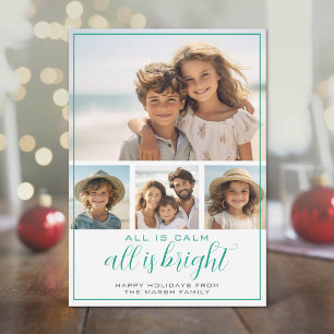 4 Foto - Alles ist ruhig Hell - Türkis Weihnachten