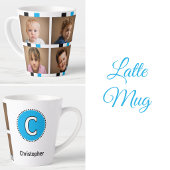 4 Foto Anfangsname schwarz blau Milchtasse