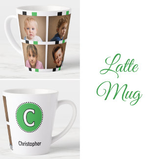 4 Foto Anfangsname schwarz grün Milchtasse