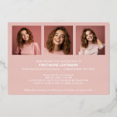 4 Foto Ankündigung Rose Gold Grad Party (Rückseite)