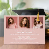 4 Foto Ankündigung Rose Gold Grad Party