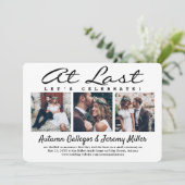 4 Foto bei der Hochzeit der letzten Ehe Einladung (Stehend Vorderseite)