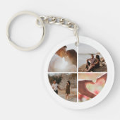 4 Foto Benutzerdefinierte Collage Personalisiert Schlüsselanhänger (Vorderseite)
