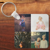 4 Foto Benutzerdefinierte Personalisierte Collage Schlüsselanhänger (Vorderseite)