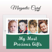 4 Foto, benutzerdefinierte, weiße, grüne Magnetkar Magneteinladung