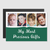 4 Foto, benutzerdefinierte, weiße, grüne Magnetkar Magneteinladung (Vorne/Hinten)