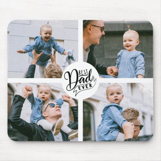 4 Foto Bester Vater je Maus-Pad Mousepad (Vorne)