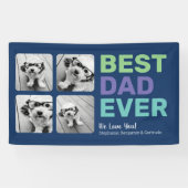 4 Foto Bester Vater je - Whimsical Gruß Banner (Horizontal)