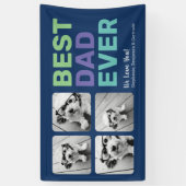4 Foto Bester Vater je - Whimsical Gruß Banner (Vertikal)