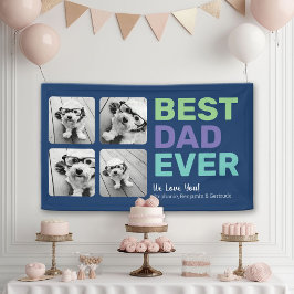 4 Foto Bester Vater je - Whimsical Gruß Banner