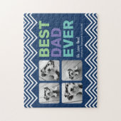 4 Foto Bester Vater je - Whimsical Gruß Puzzle (Vertikal)