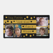 4 Foto bleibe Schwarz-Gold-Schreibtischmatte Schreibtischunterlage (Vorderseite)