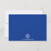 4 Foto Blue Background - 3x5 Weihnachtskarte Einladung (Rückseite)