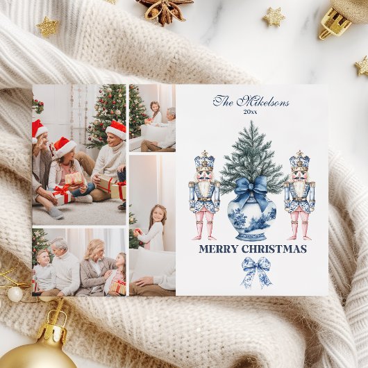 4 Foto Blue Chinoiserie Nutcracker Weihnachten