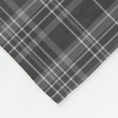 4 Foto Booth Style Gray Tartan Personalisiert Fleecedecke (Ecke)
