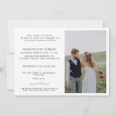 4 Foto Celebrate bei uns Hochzeitsempfang Ankündigung (Rückseite)