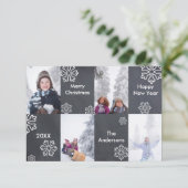 4 Foto Chalkboard Hintergrund - 3x5Christmas Card Einladung (Stehend Vorderseite)
