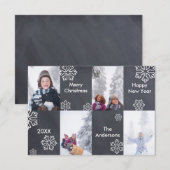 4 Foto Chalkboard Hintergrund - 3x5Christmas Card Einladung (Vorne/Hinten)