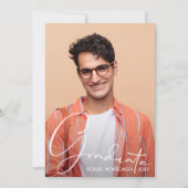 4 Foto Collage Abschluss Blue Einladung (Vorderseite)