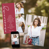 4 Foto Collage Abschluss Crimson Ankündigung