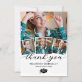 4 Foto Collage Abschluss Danke Karte (Vorderseite)
