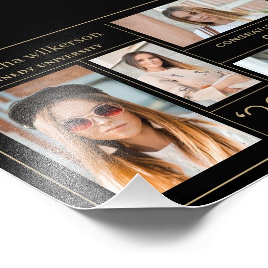 4 Foto Collage Abschluss Foto Erweiterung (Ecke)