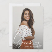 4 Foto Collage Abschluss Grün Einladung (Vorderseite)