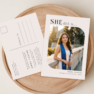 4-Foto-Collage-Abschluss moderner Aushang Postkarte