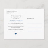 4 Foto Collage Abschluss Modernes, elegantes Drehb Ankündigungspostkarte (Rückseite)