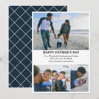 4 Foto Collage Add Message Happers Day Card Einladung