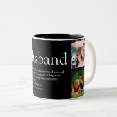 4 Foto Collage Best Ever Husband Definition Zweifarbige Tasse (VorderseiteRechts)