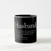 4 Foto Collage Best Ever Husband Definition Zweifarbige Tasse (Mittel)